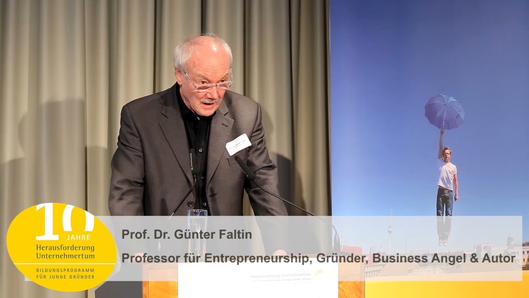 Herausforderung Unternehmertum Prof. Dr. Günter Faltin Interview Video